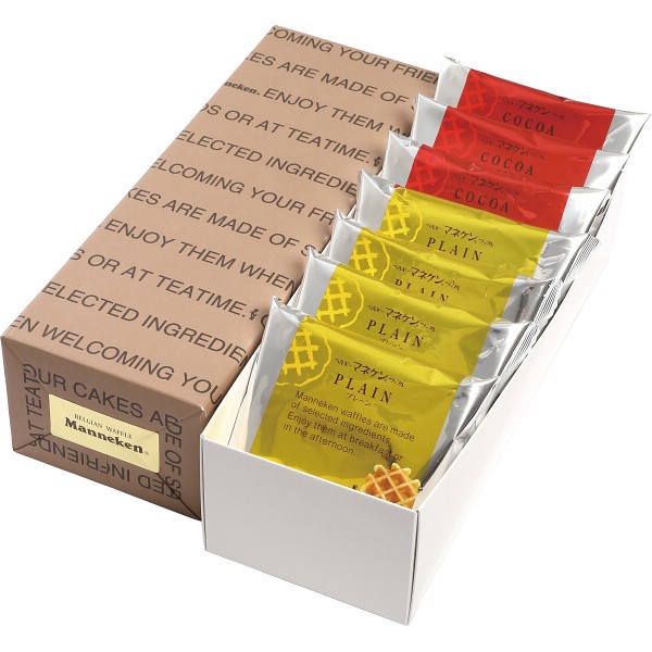 御祝.お返し,引出物,記念品は:マネケン　ワッフルギフトセット（７個） 7-PCG  