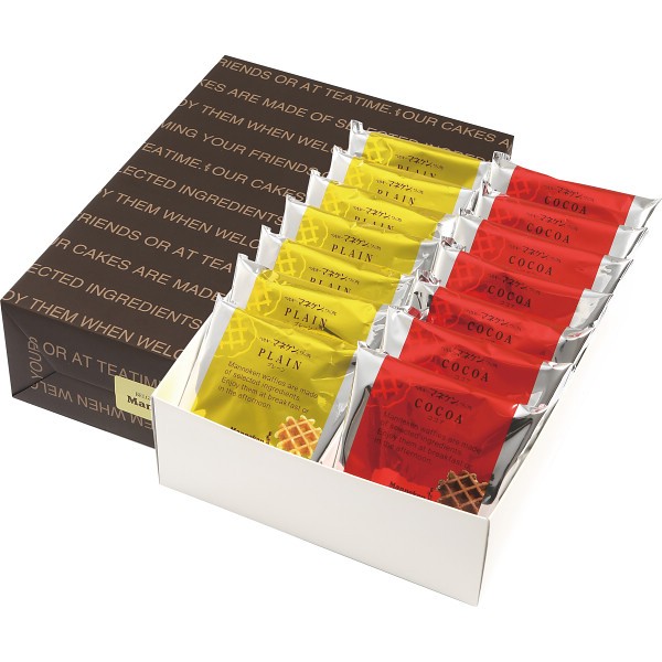 御祝.お返し,引出物,記念品は:マネケン　ワッフルギフトセット（１４個） 14-PCG     