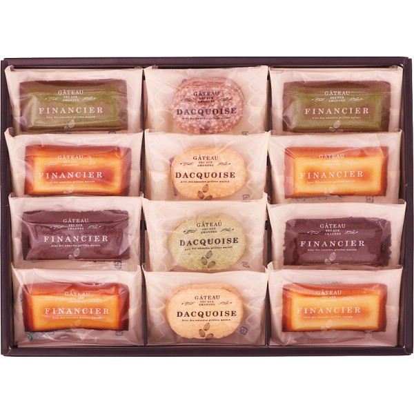 御祝.お返し,引出物,記念品は:自家挽きアーモンドのガトーセレクション（１２個） 182