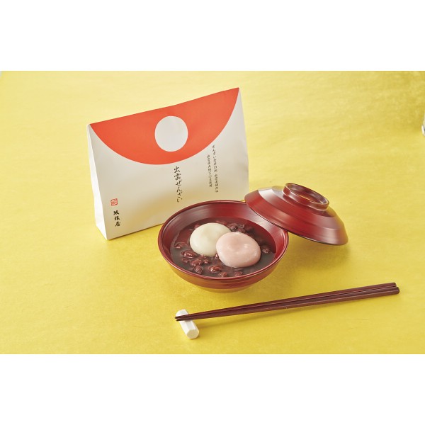 御祝.お返し,引出物,記念品は:坂根屋　紅白餅入り出雲ぜんざい（５個） 1666757