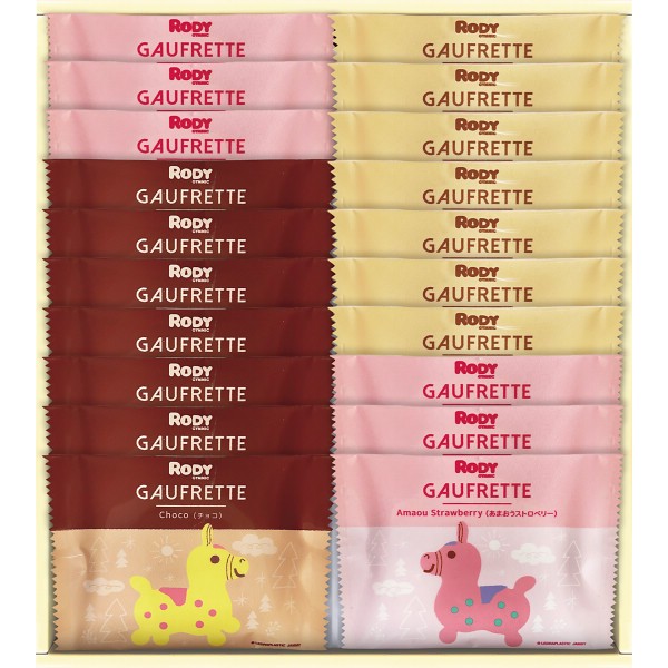 御祝.お返し,引出物,記念品は:ロディ　３種類のゴーフレット詰合せボックス RGFT-20