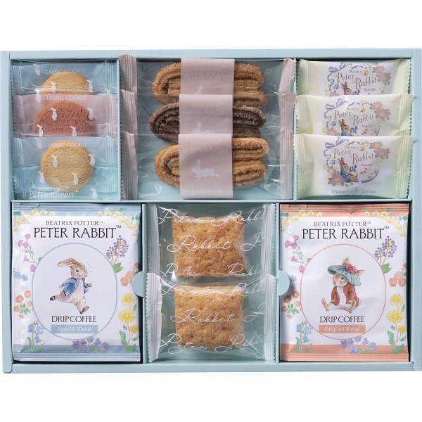 御祝.お返し,引出物,記念品は:ピーターラビットＴＭ　コーヒー＆スイーツギフト PRG-15
