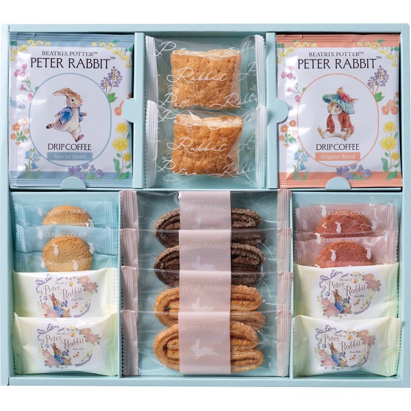御祝.お返し,引出物,記念品は:ピーターラビットＴＭ　コーヒー＆スイーツギフト PRG-20