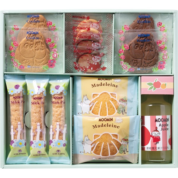 御祝.お返し,引出物,記念品は:ムーミン　ジュース＆スイーツセット MS-20R