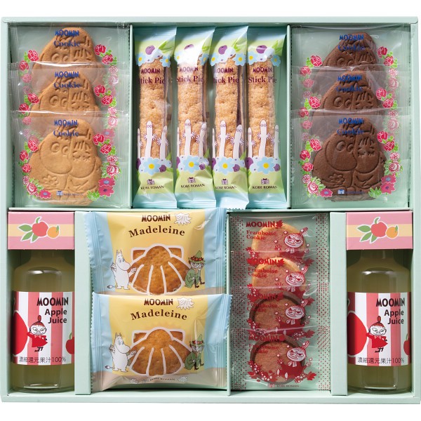 御祝.お返し,引出物,記念品は:ムーミン　ジュース＆スイーツセット MS-30R