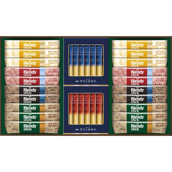 御祝.お返し,引出物,記念品は:ＡＧＦ　スティックカフェオレ＆ブラック　アソートギフト BZTｰ30D