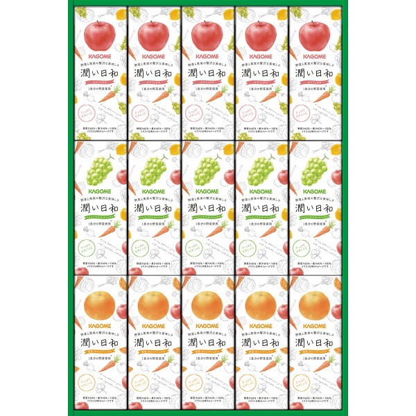 御祝.お返し,引出物,記念品は:カゴメ　潤い日和（１５本） URB-30T