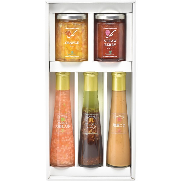 御祝.お返し,引出物,記念品は:たかはたファーム　ジャム・ドレッシング詰合せ JDS-F