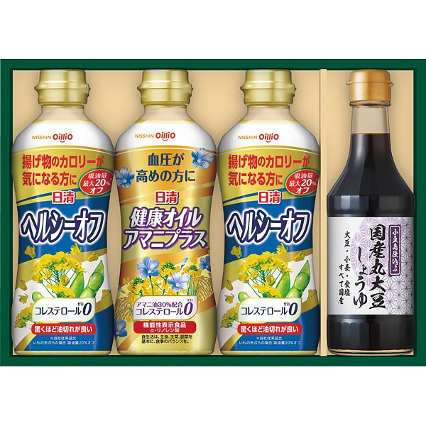 御祝.お返し,引出物,記念品は:日清　バラエティオイル＆丸大豆しょうゆギフト SOTｰ20A