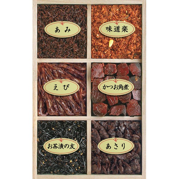 御祝.お返し,引出物,記念品は:新橋玉木屋　佃煮詰合せ６種入 TK-6