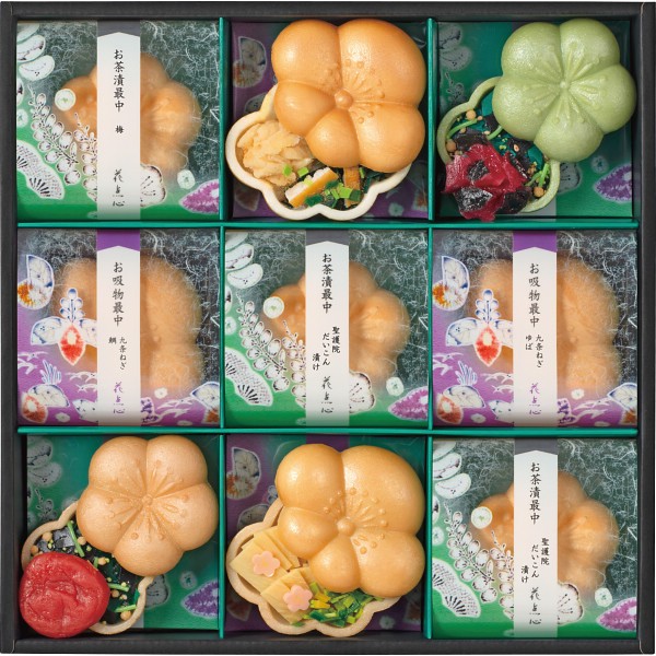 御祝.お返し,引出物,記念品は:辻が花　お茶漬・お吸物最中詰合せ YTｰ30