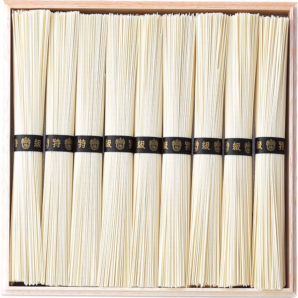 御祝.お返し,引出物,記念品は:手延素麺揖保乃糸　三段重　２７束 BSM-50N