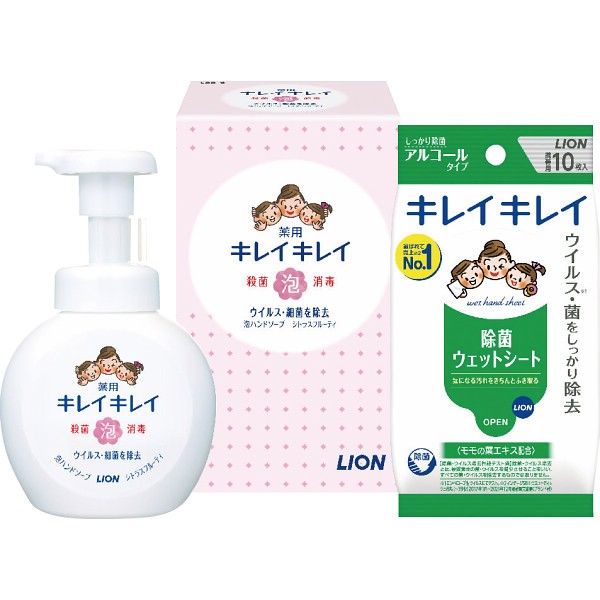 御祝.お返し,引出物,記念品は:ライオン　　キレイキレイ泡ハンドソープセット LBB-A