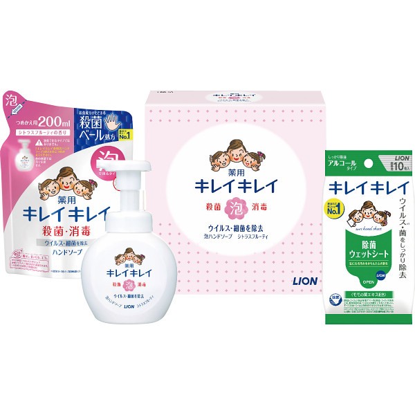 御祝.お返し,引出物,記念品は:ライオン　キレイキレイ泡ハンドソープセット LBB-C