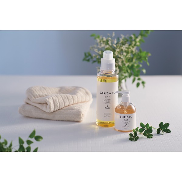 御祝.お返し,引出物,記念品は:そまり　洗濯用液体石けんとタオルのセット 73241