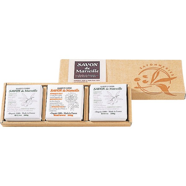御祝.お返し,引出物,記念品は:サボンドマルセイユ　マルセイユ無香料ギフトセット　３個入　 1782430