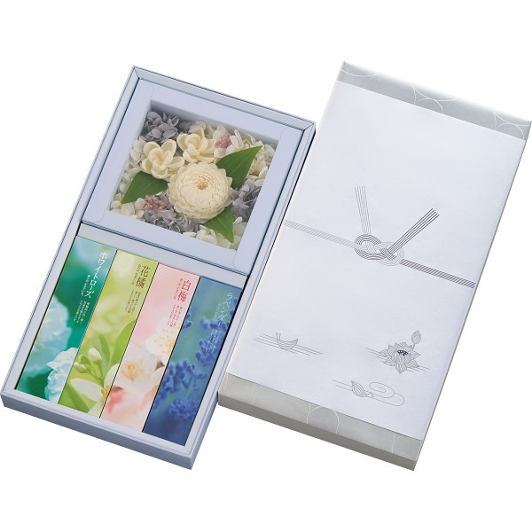 御祝.お返し,引出物,記念品は:日本香堂　かたりべ　飾れるフラワーボックスギフト（包装済） 26150