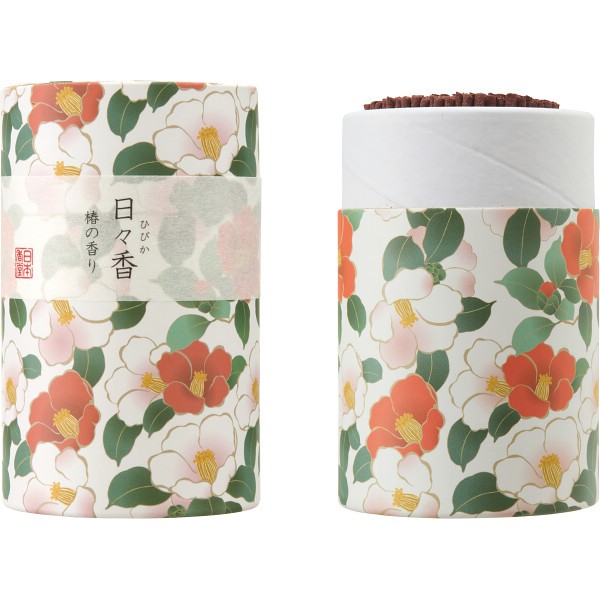 御祝.お返し,引出物,記念品は:日本香堂　筒型線香　日々香　 椿の香り 51370
