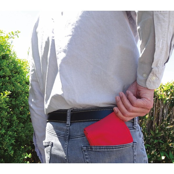 御祝.お返し,引出物,記念品は:ポケッタブルバッグ レッド 7022RD