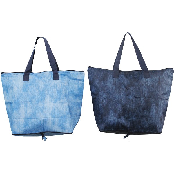 御祝.お返し,引出物,記念品は:デニム柄ビッグトート ブルーデニム E2906