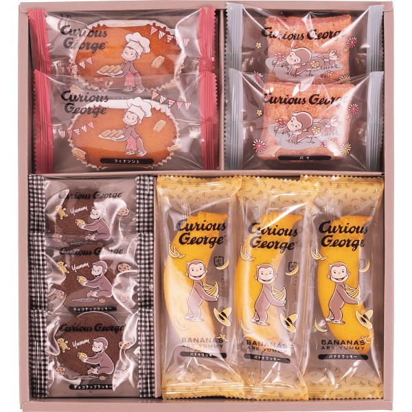 御祝.お返し,引出物,記念品は:おさるのジョージ　スイーツセット CS-10