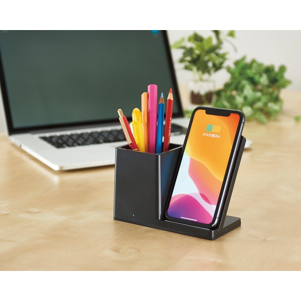 御祝.お返し,引出物,記念品は:ペンホルダー付ワイヤレス充電器 6178ｰ23