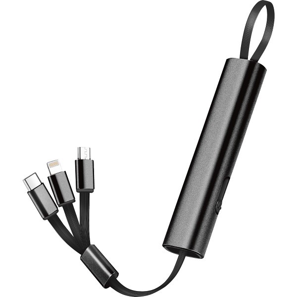 御祝.お返し,引出物,記念品は:３ＩＮ１マルチケーブル ブラック SW-165BK