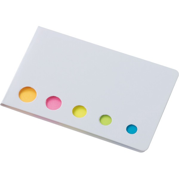 御祝.お返し,引出物,記念品は:５色付箋メモ（白） S3078