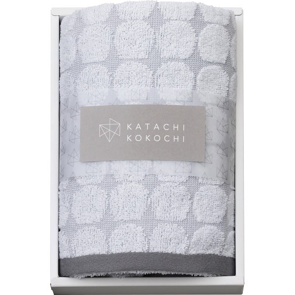 御祝.お返し,引出物,記念品は:カタチココチ　フェイスタオル グレー K-20506