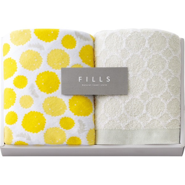 御祝.お返し,引出物,記念品は:ＦＩＬＬＳ　フェイスタオル２枚セット ダンデライオン×モロッカン Fｰ50104