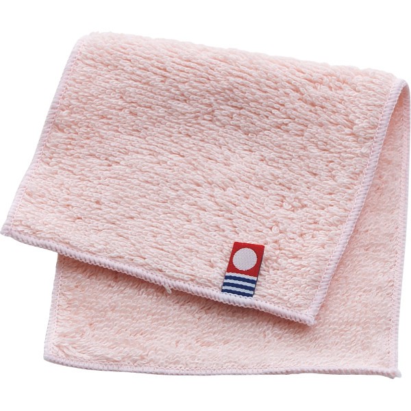 御祝.お返し,引出物,記念品は:サステナブル今治ハーフハンカチ サーモンピンク 64811