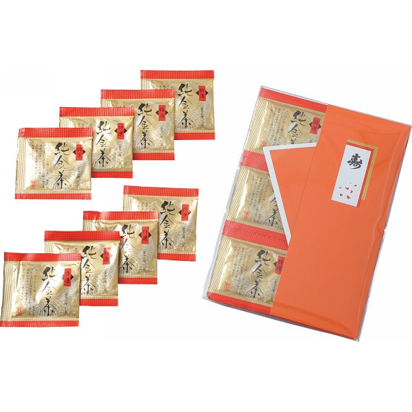 御祝.お返し,引出物,記念品は:金箔入　梅昆布茶（８袋） S9113-01