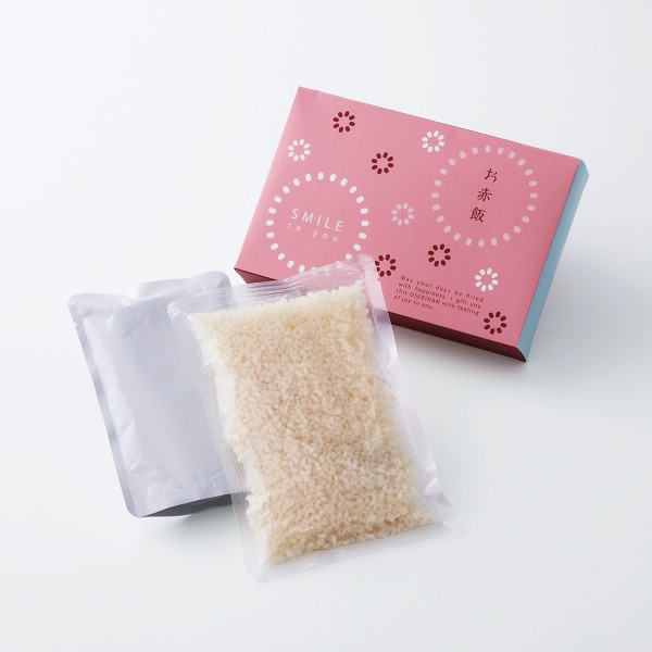 御祝.お返し,引出物,記念品は:お赤飯（スマイル）