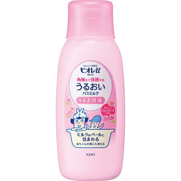 御祝.お返し,引出物,記念品は:花王　ビオレｕ　角層まで浸透するバスミルク　本体 やさしいミルクローズの香り