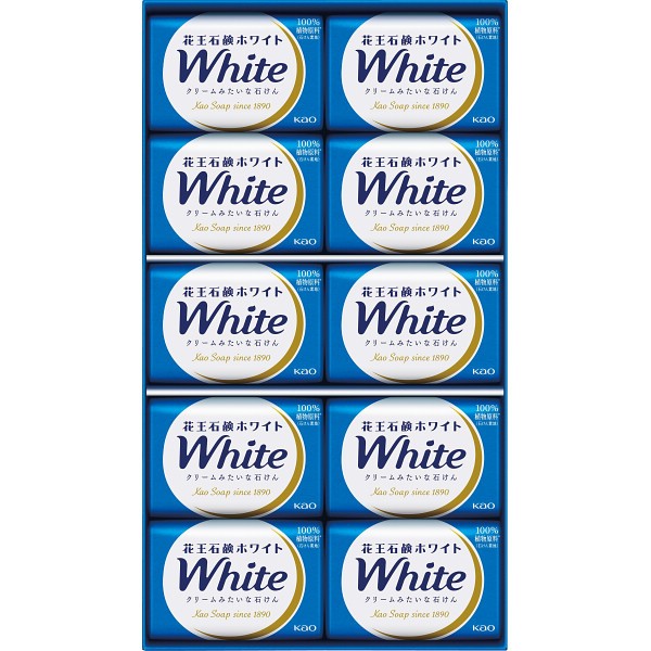 御祝.お返し,引出物,記念品は:花王　石鹸ホワイト普通サイズ（１０個） KW-10