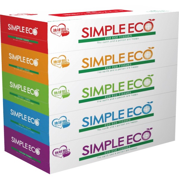 御祝.お返し,引出物,記念品は:シンプルエコＢＯＸティッシュ１００Ｗ（５箱）