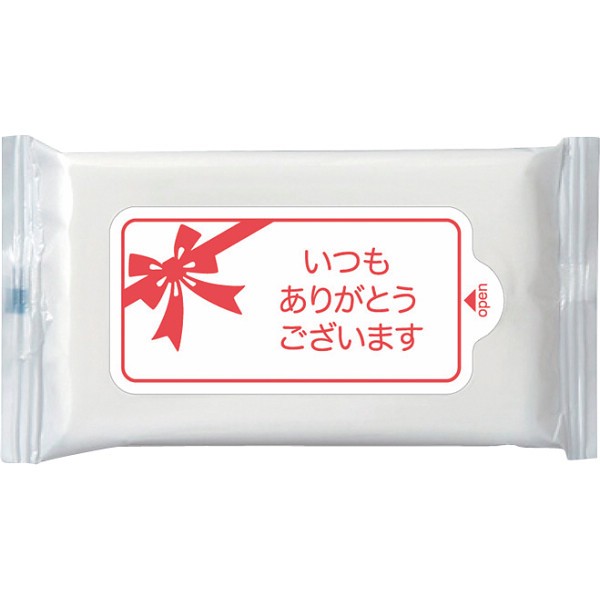御祝.お返し,引出物,記念品は:サンキューウェットティッシュ（１０枚入） WT-009 