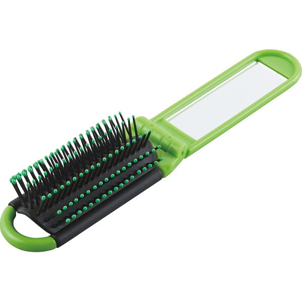 御祝.お返し,引出物,記念品は:コンパクトブラシ　ミラー付 グリーン SC-2503