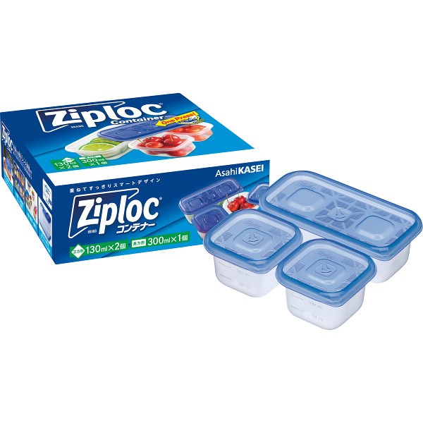 御祝.お返し,引出物,記念品は:ジップロック　コンテナー３個セット 03267003