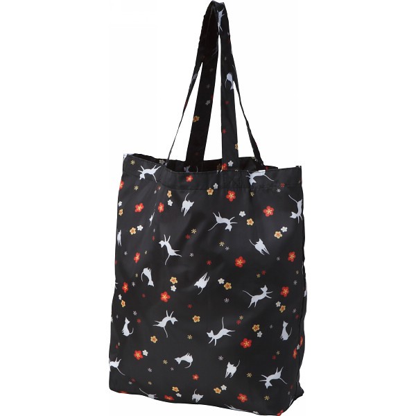 御祝.お返し,引出物,記念品は:くろちく　和柄エコバッグ（小） 白猫