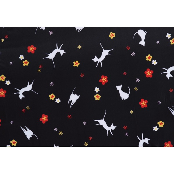 御祝.お返し,引出物,記念品は:くろちく　和柄エコバッグ（小） 白猫