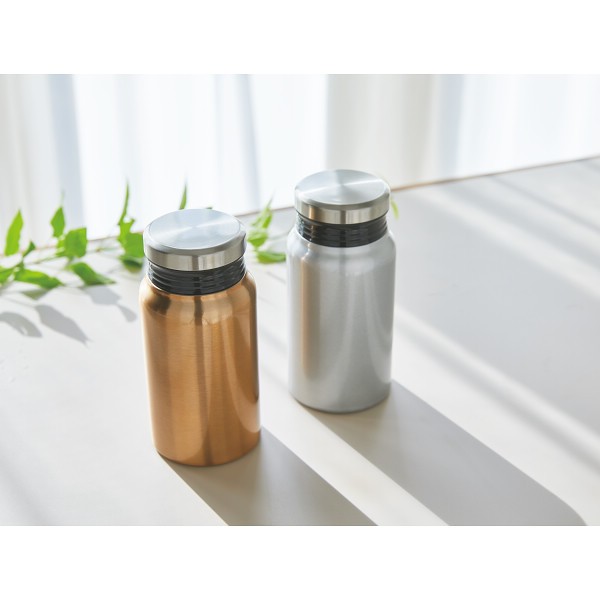 御祝.お返し,引出物,記念品は:リュクス　サーモボトル（３８０ｍｌ） シルバー 51621