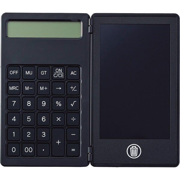 御祝.お返し,引出物,記念品は:電卓付き電子メモ（４．４インチ） ブラック 0057-01