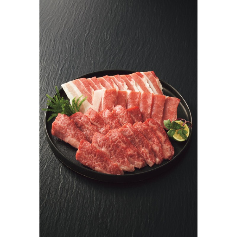 2026年お中元特別企画 鹿児島黒豚・黒毛和牛　バラ　焼肉セット（計６００ｇ）