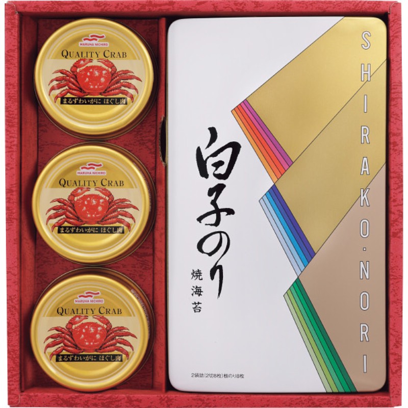 2026年お中元特別企画 白子のり　のり・かに缶詰合せ  ＳＮ−３００