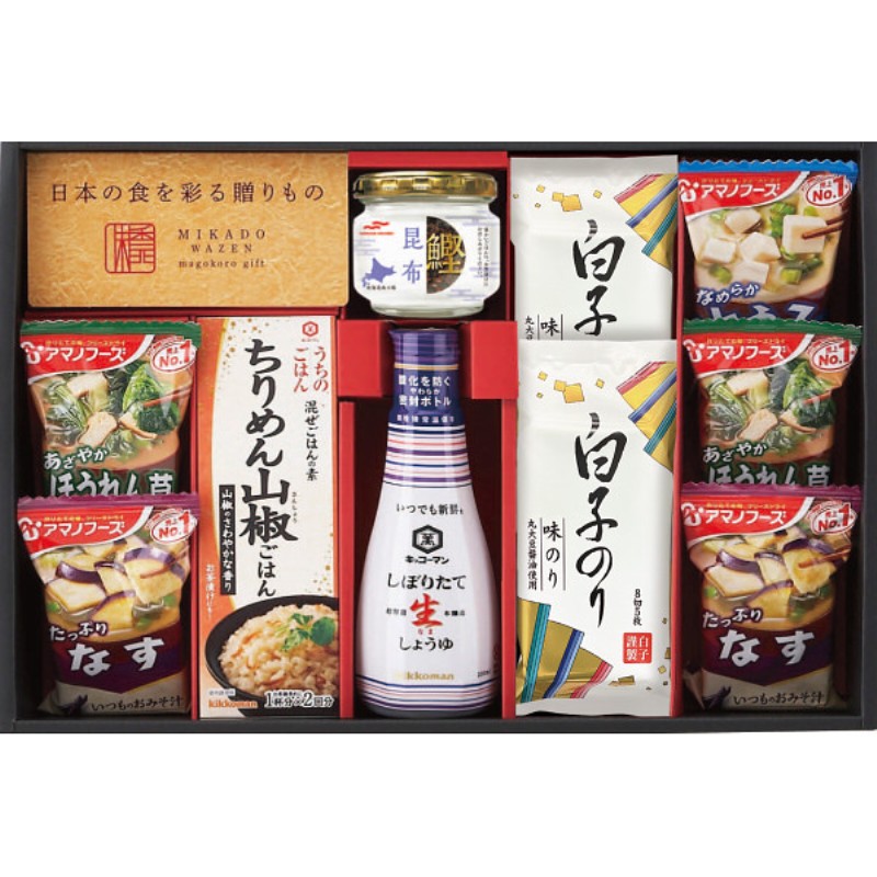 2026年お中元特別企画 味香門和膳（みかどわぜん）アマノフーズ＆キッコーマン和食詰合せ  ＭＫＤ−２５Ｎ