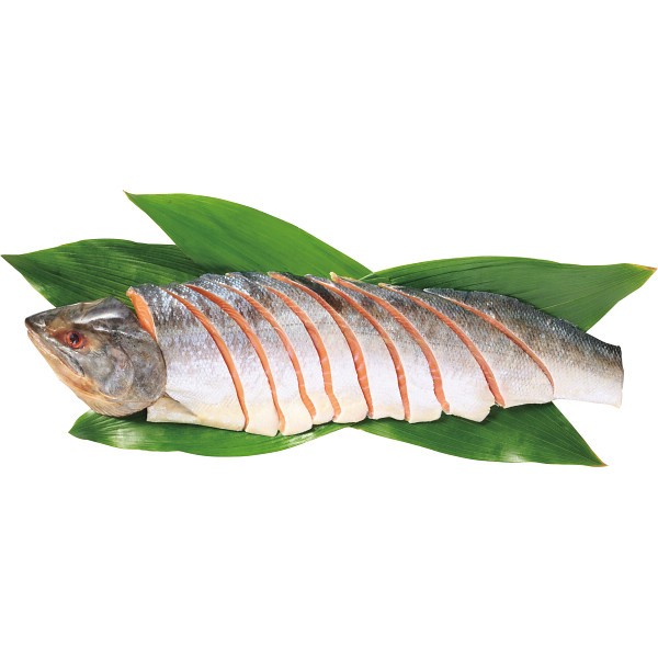 北海道産　熟成新巻鮭半身切身（８００ｇ）