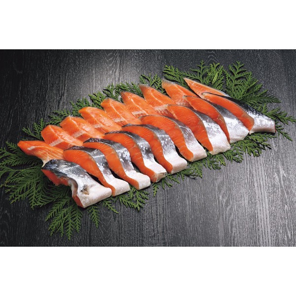 三陸産　新巻銀鮭姿切身（１．２ｋｇ）