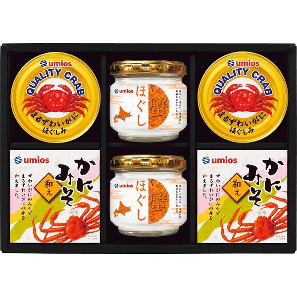 Ｕｍｉｏｓ（ウミオス）　かに缶詰・かに瓶詰詰合せ