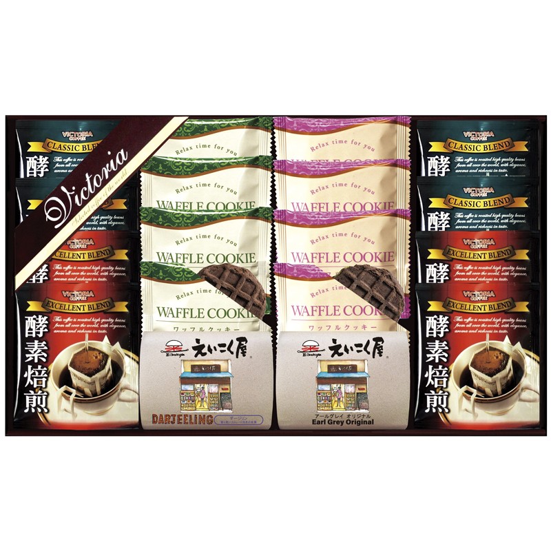 VICTORIA COFFEE ドリップコーヒー&えいこく屋紅茶･クッキーセット No30 VEM－30